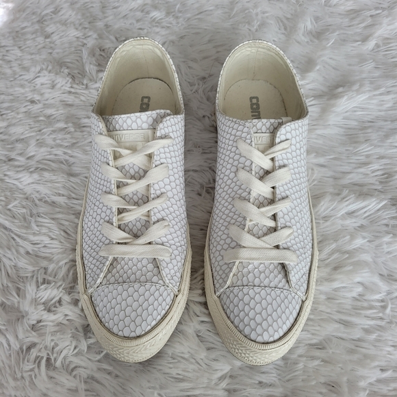 Converse Chuck Taylor All Star Gemma Snake Leather OX Sneaker - Picture 3 of 7